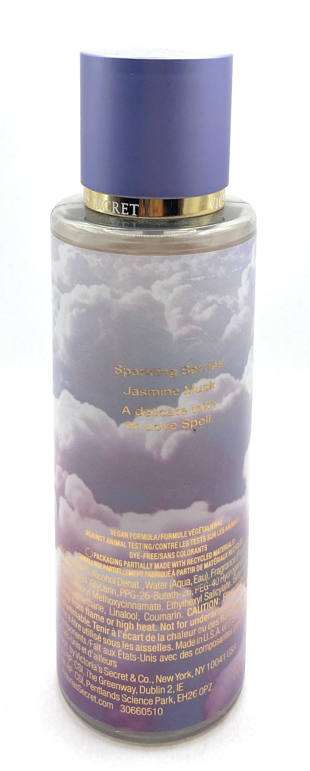 Victoria's Secret Love Spell Daydream mist spray action showing light, long-lasting fragrance.