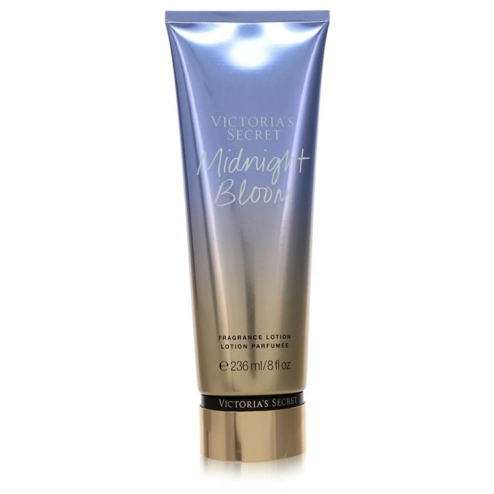 Victoria's Secret Midnight Bloom fragrance body lotion bottle for silky skin and lasting floral aroma