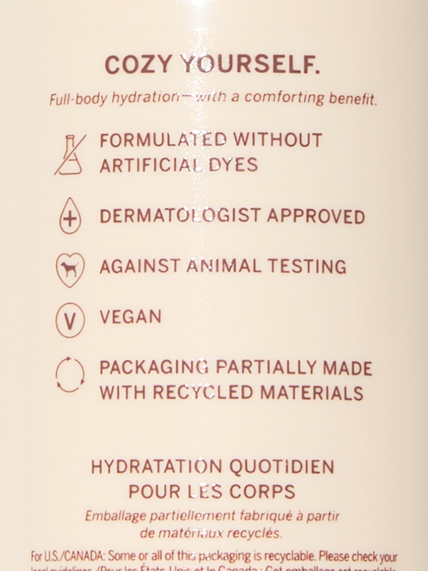 Victoria's Secret PINK Vanilla Body Lotion front-cap view highlights packaging details.