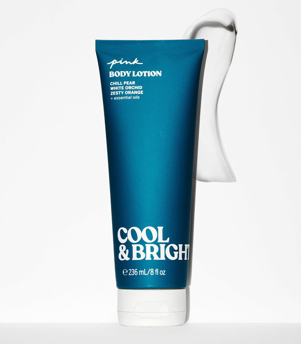Victoria's Secret Pink Cool and Bright fragrance lotion skin texture shows hydrating feel