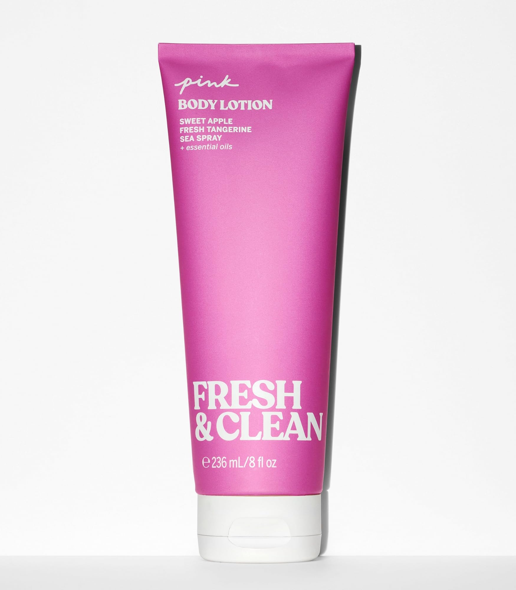 Victoria's Secret Pink Fresh and Clean lotion being smoothly applied to skin