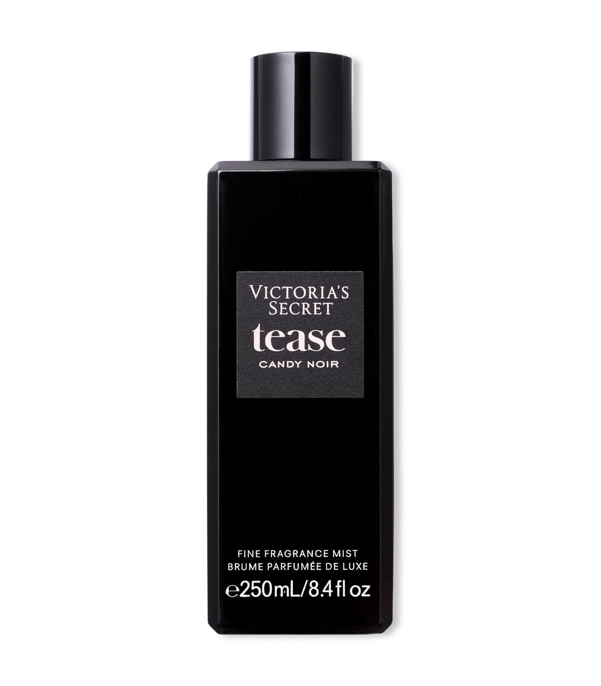 Victoria's Secret Tease Candy Noir bottle shown with a bold gourmand vibe for everyday wear.