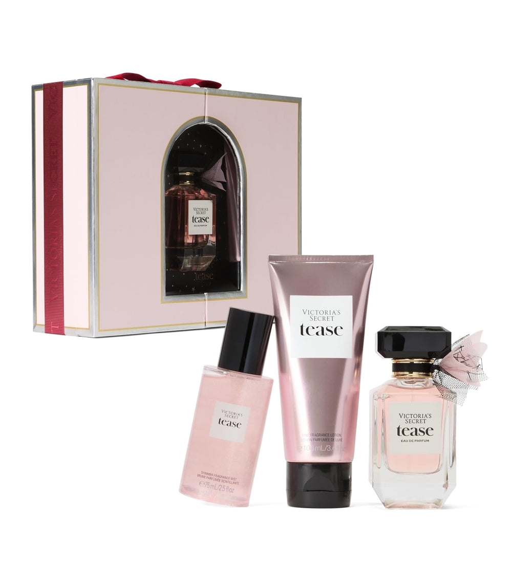 Victoria's Secret Tease EDP bottle highlights warm florals for daily wear.