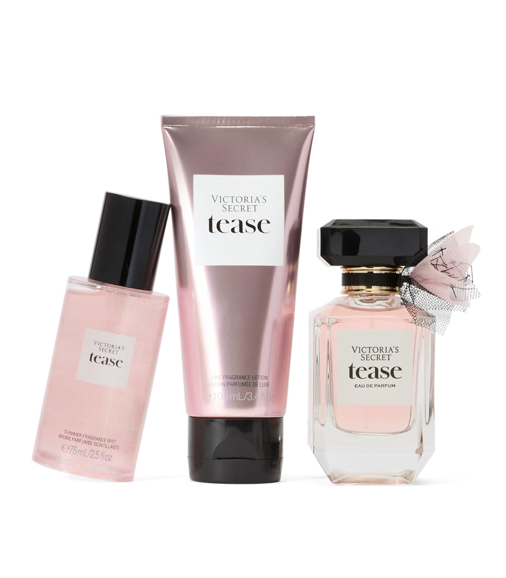 Tease Shimmer Mist spray adds a subtle glow for any occasion.