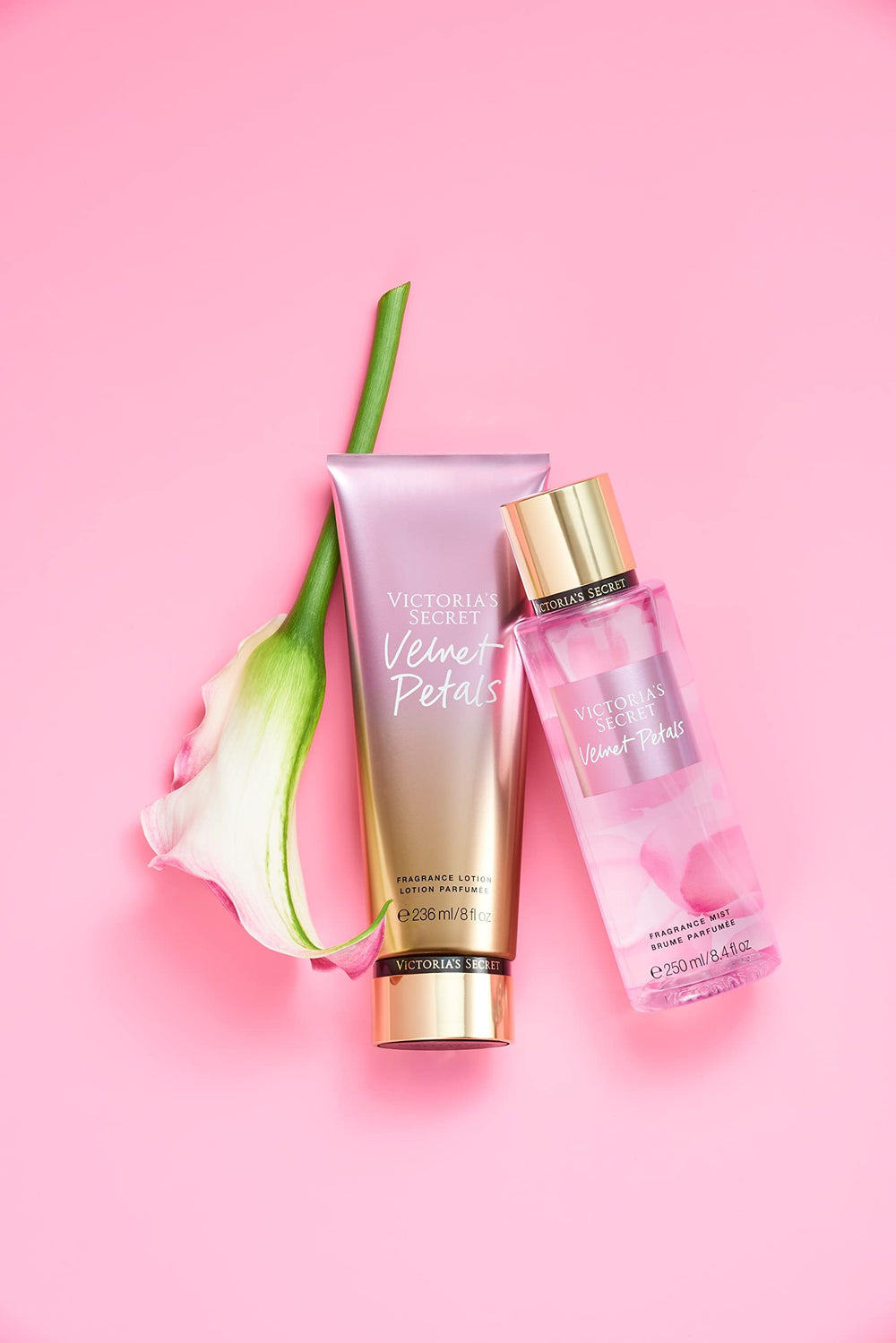 Victoria's Secret Velvet Petals gift set packaging on display