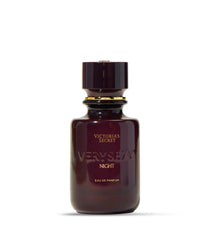 Victoria's Secret Very Sexy Night bottle closeup emphasizes elegant design and lasting scent.