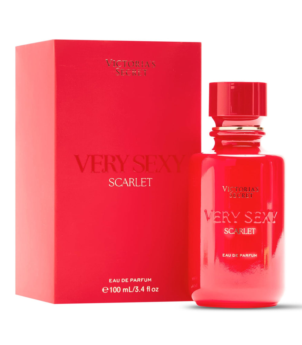 Victoria's Secret Very Sexy Scarlet bottle showcases bold luxury for evenings.