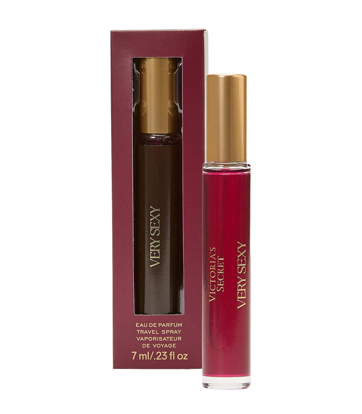 Victoria's Secret Very Sexy travel spray bottle with compact on-the-go design for easy carry