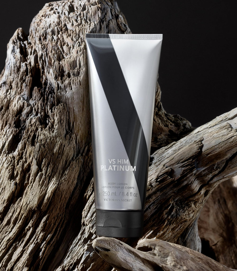 Victoria's Secret VS Him Platinum close-up of textured cream for fast absorption