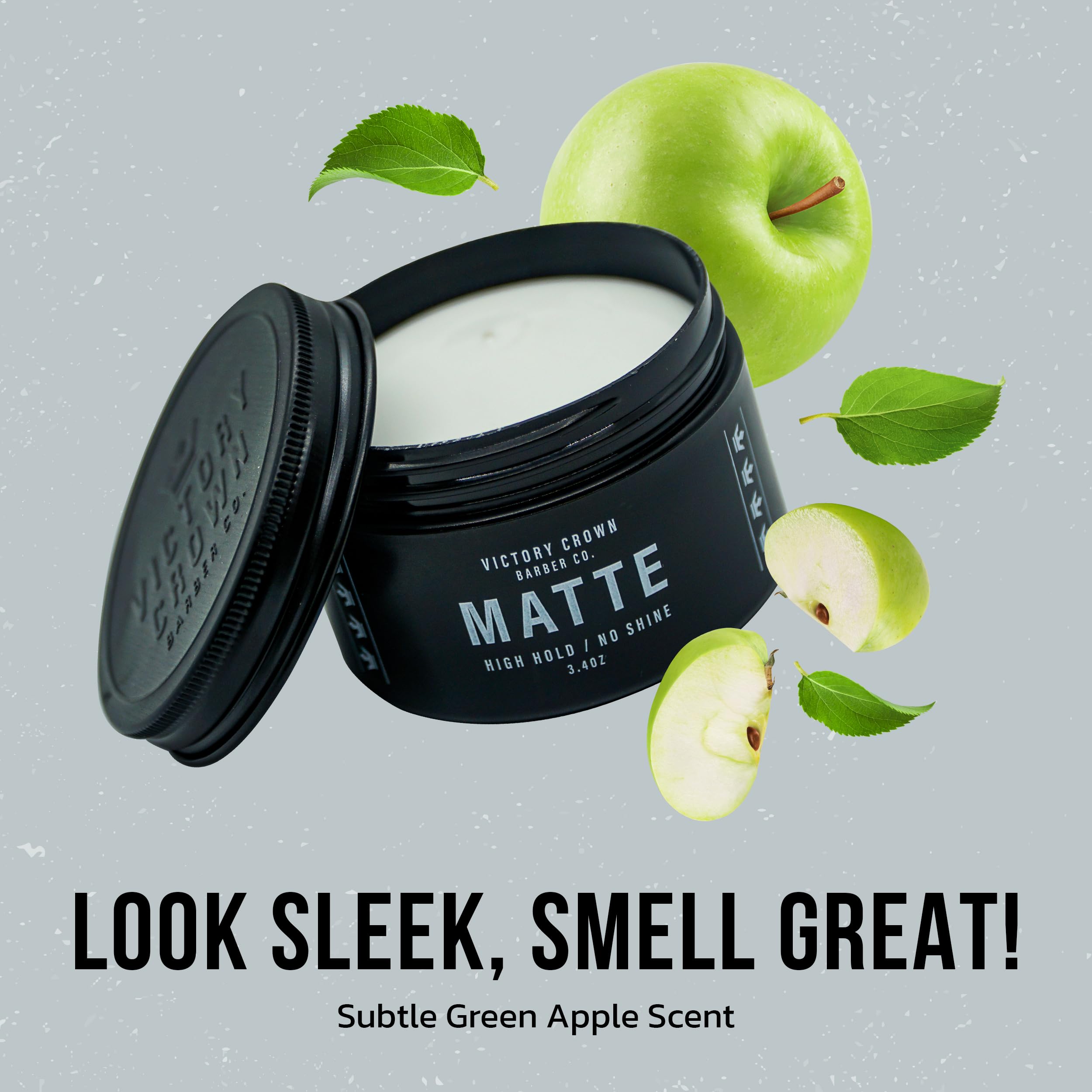 Victory Crown Matte Pomade hair texture demo shows subtle lift and control.