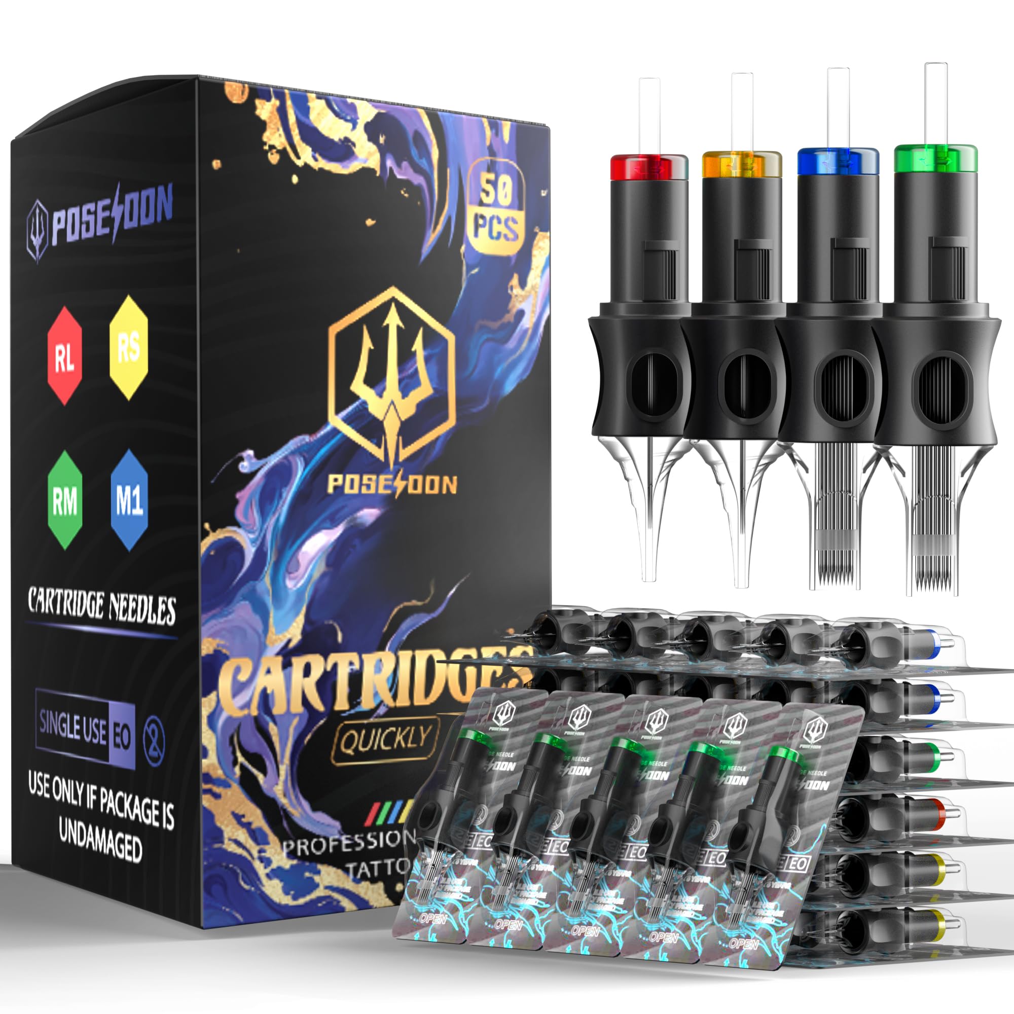 Vidattx Poseidon 1203RL needle for precise liner work and clean, sharp lines.