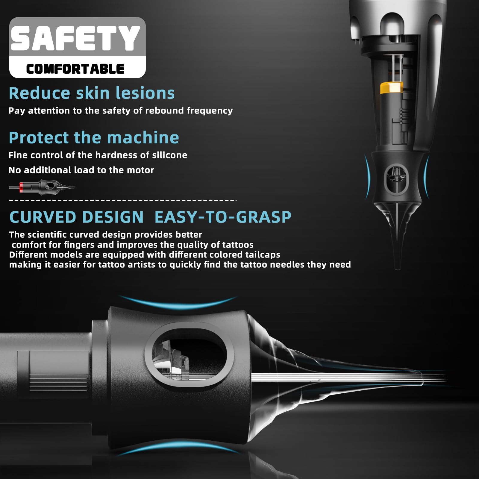 Vidattx Poseidon disinfected vacuum-packed needles ensure safe, ready-to-use cartridges.