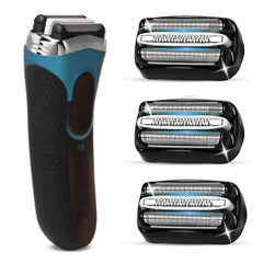 VIDSA 32B S3 replacement heads pack – close-up of three-in-one foils for smoother shave.