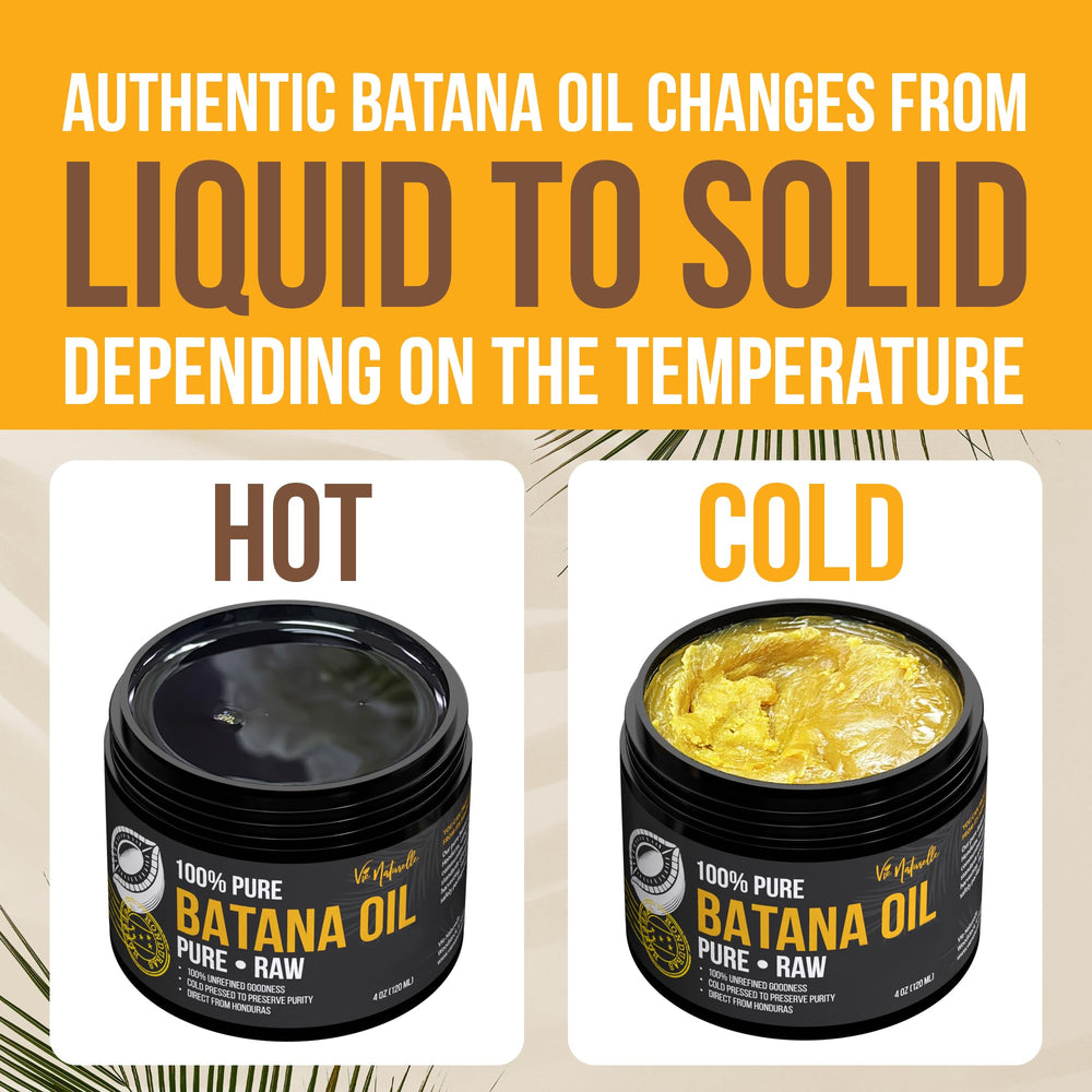 Vie Naturelle Batana oil packaging highlights a 4 oz jar and quality.