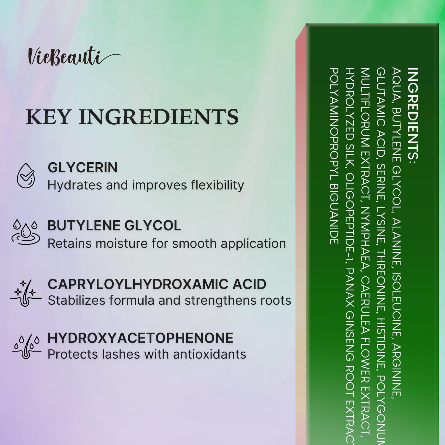 VieBeauti vegan and cruelty-free lash care without fragrance
