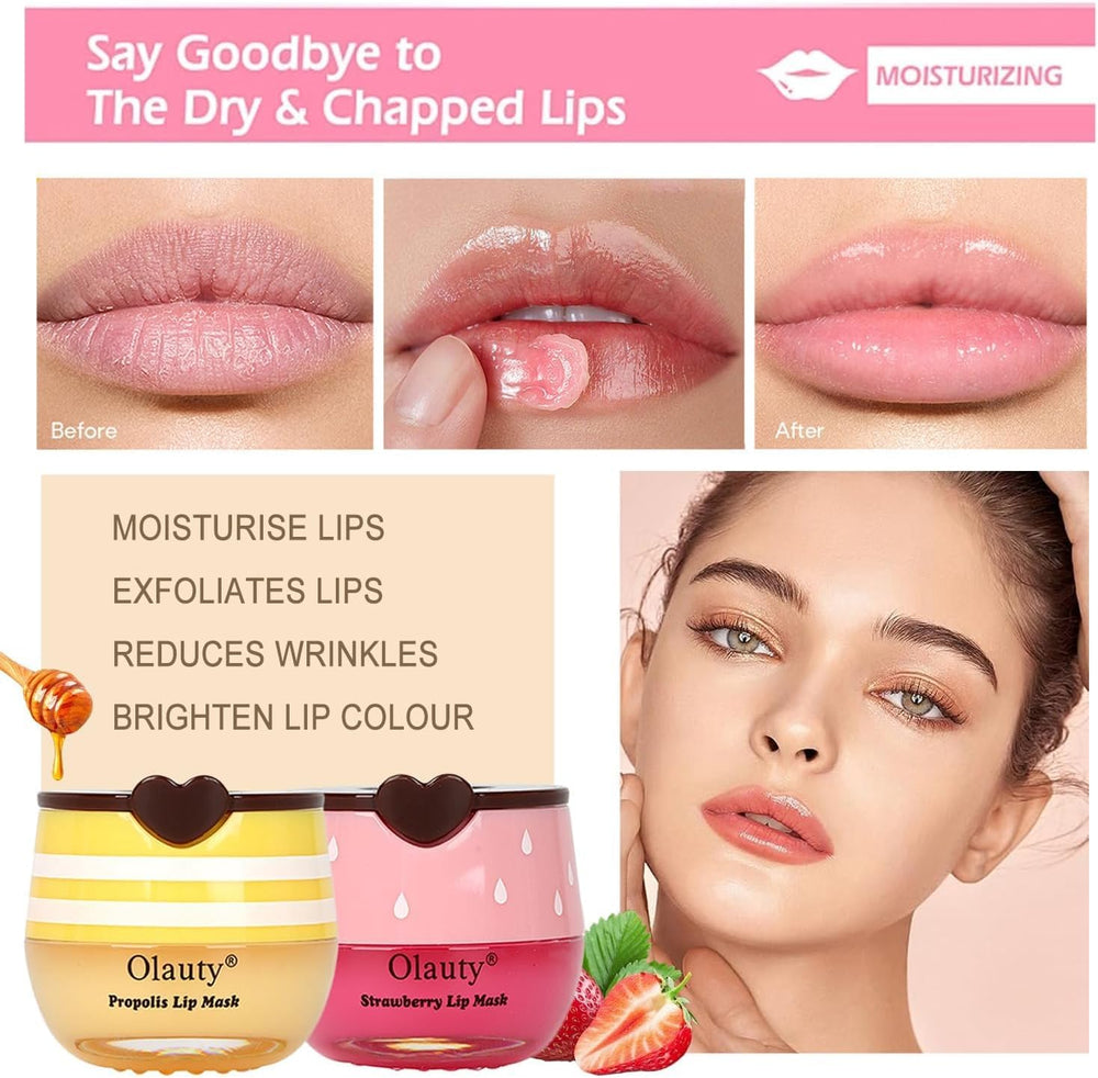 Vienflona bee lip balm honey pot close-up emphasizes soothing hydration.