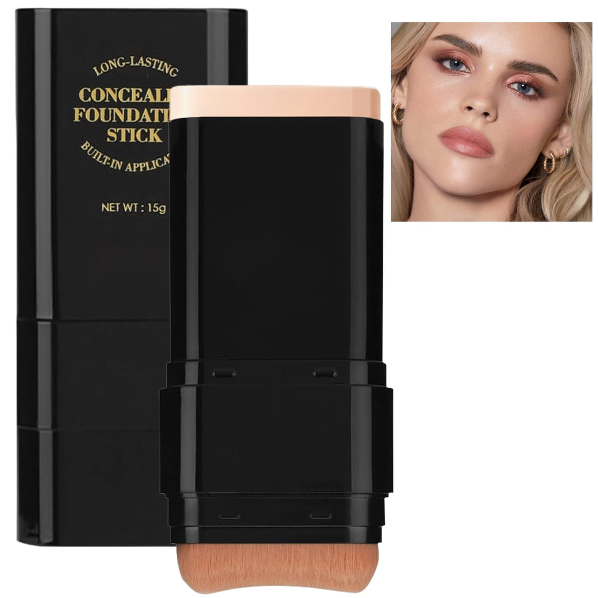 Vienflona Foundation Stick dual-ended-application delivers quick, seamless blending for a natural look.