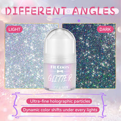 Vigorder holographic glitter hair for color-shift shine with movement.