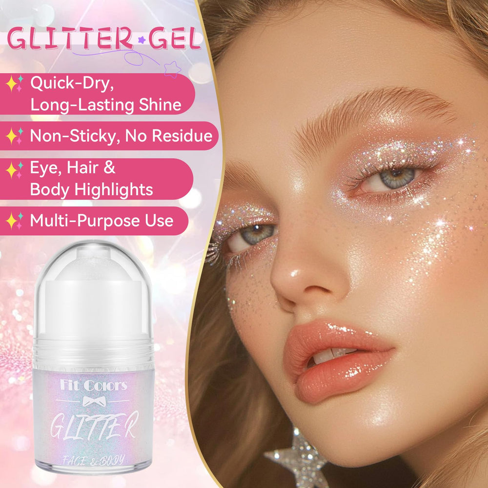 Vigorder mermaid shimmer face application for quick, vibrant facial sparkle.