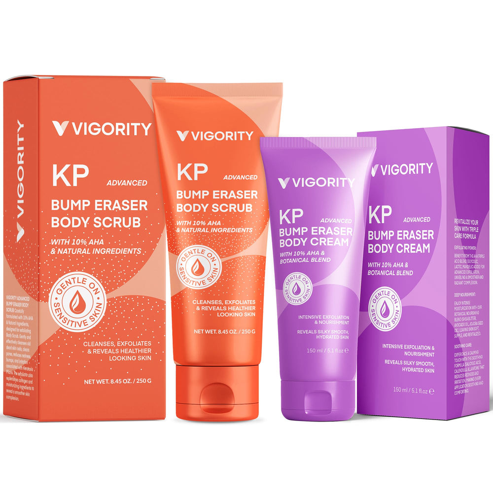 Vigority KP Bump Eraser Scrub texture ready for exfoliation to reveal smoother skin.