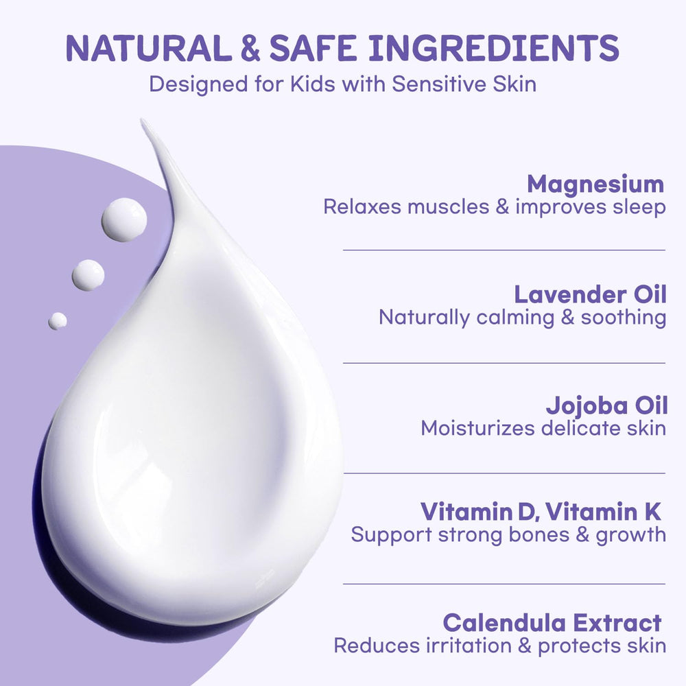 Vigority magnesium lotion shea butter blend emphasizing rich moisture for delicate skin.