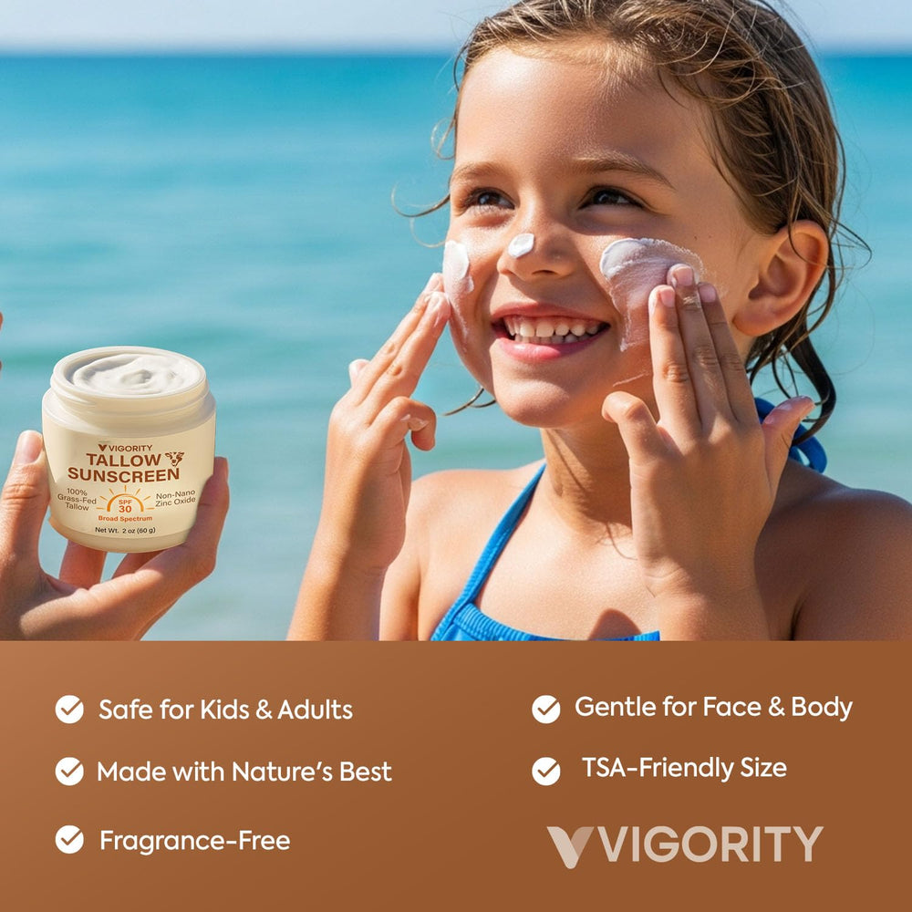 Vigority zinc oxide ingredients panel highlighting mineral protection