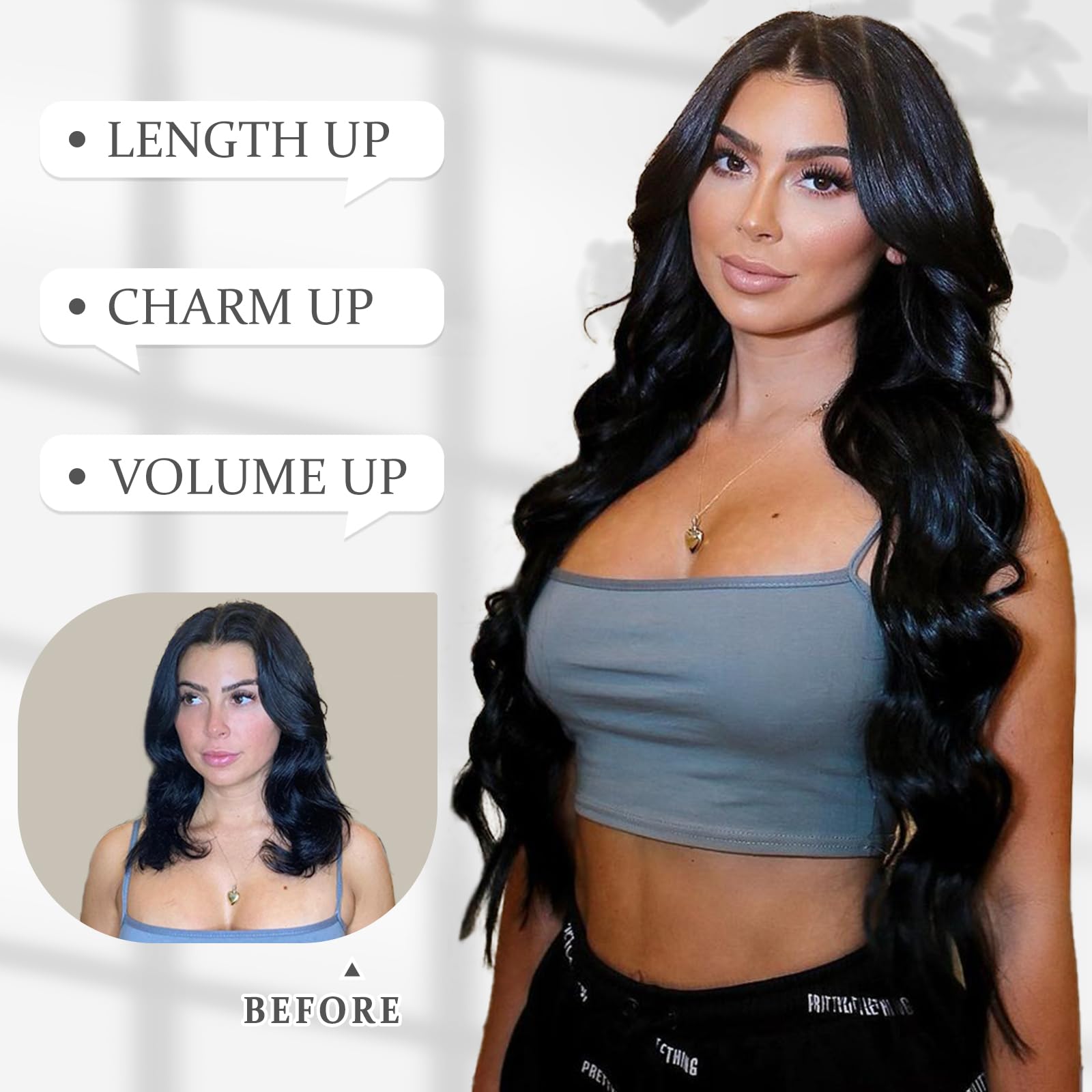 Vigorous long 24-inch extensions delivering instant added length