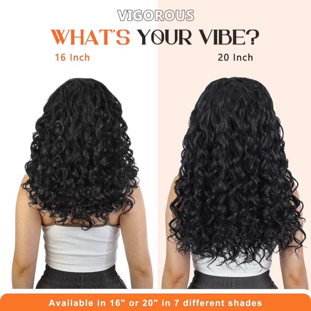 Vigorous Curly Clip-In Extensions soft shiny curls with tangle-free fibers