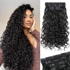Vigorous Curly Clip-In Extensions volume-blend for natural fullness