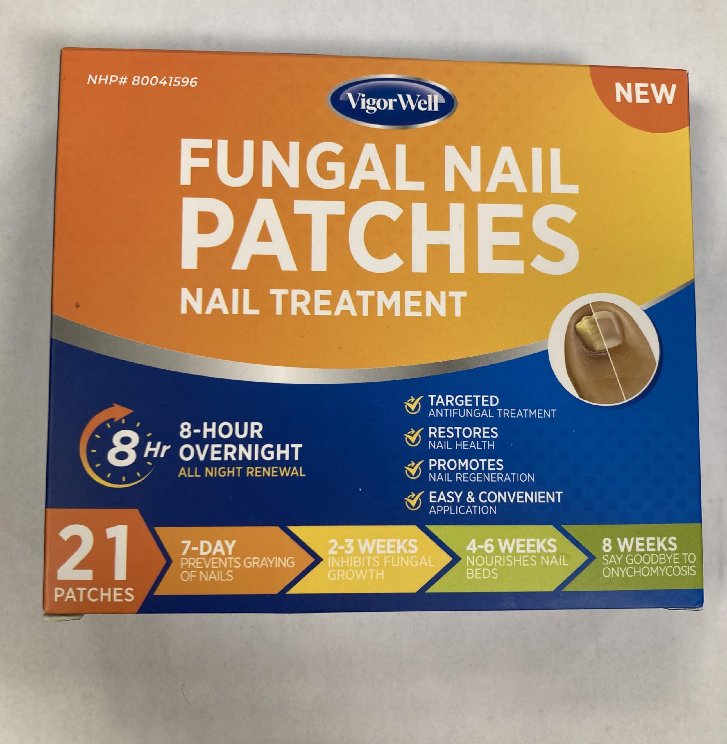 VigorWell discreet patch helps keep nails dry during sleep.