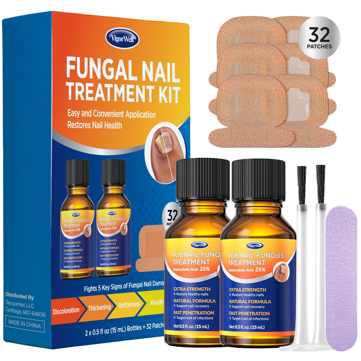 VigorWell toenail patch kit packaging for convenient at-home treatment