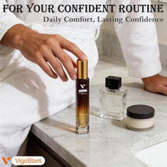 VigoStam Delay Spray cap closeup highlighting clean, fast-acting texture