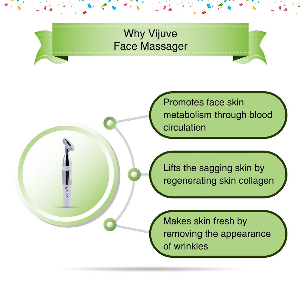 VIJUVE face massager in use with cream boosts product penetration and results