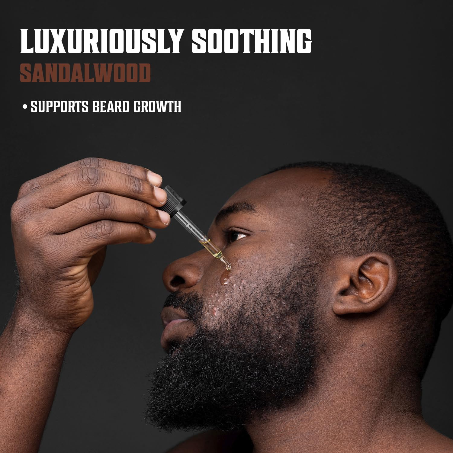 Viking Revolution beard softener applicator image demonstrates smooth, tangle-free results