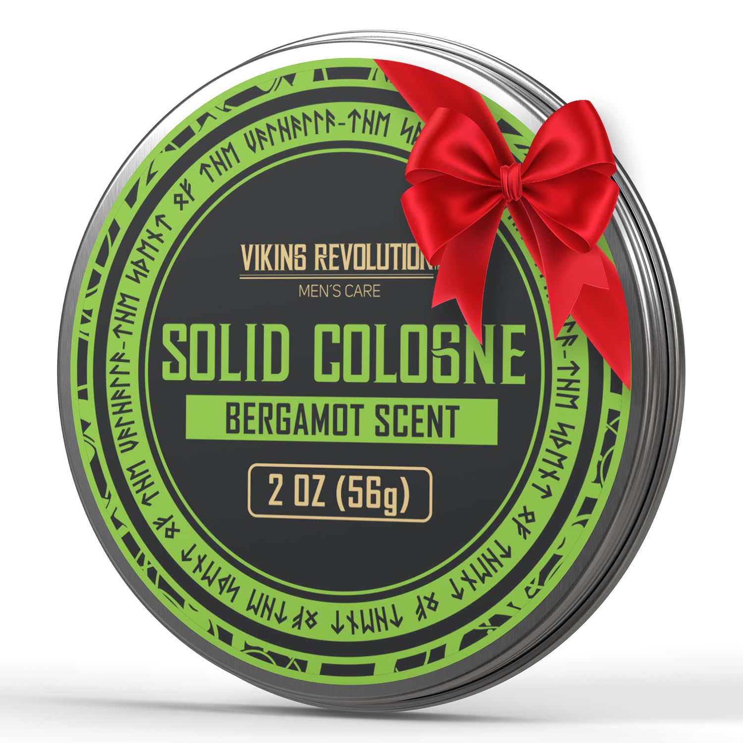 Viking Revolution bergamot solid cologne bar with a fresh citrus aroma for quick refresh.