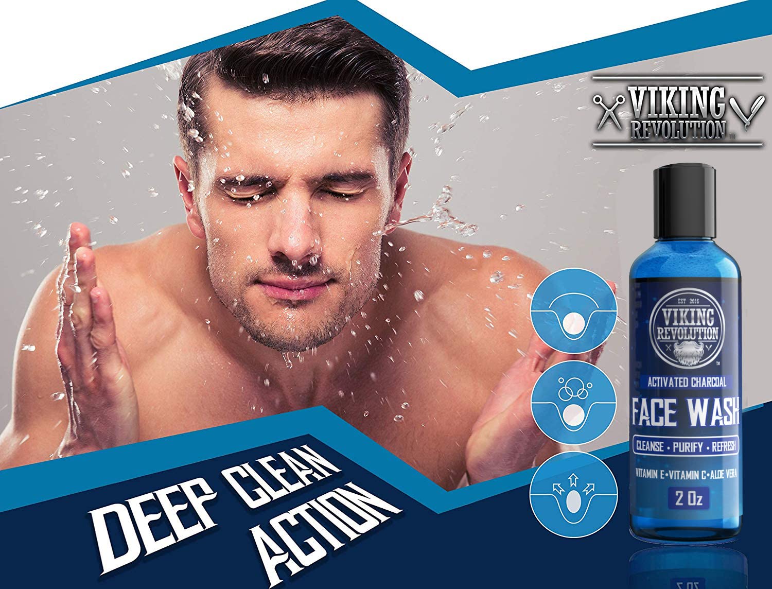 Viking Revolution wash ingredients featuring Vitamin C and Aloe Vera