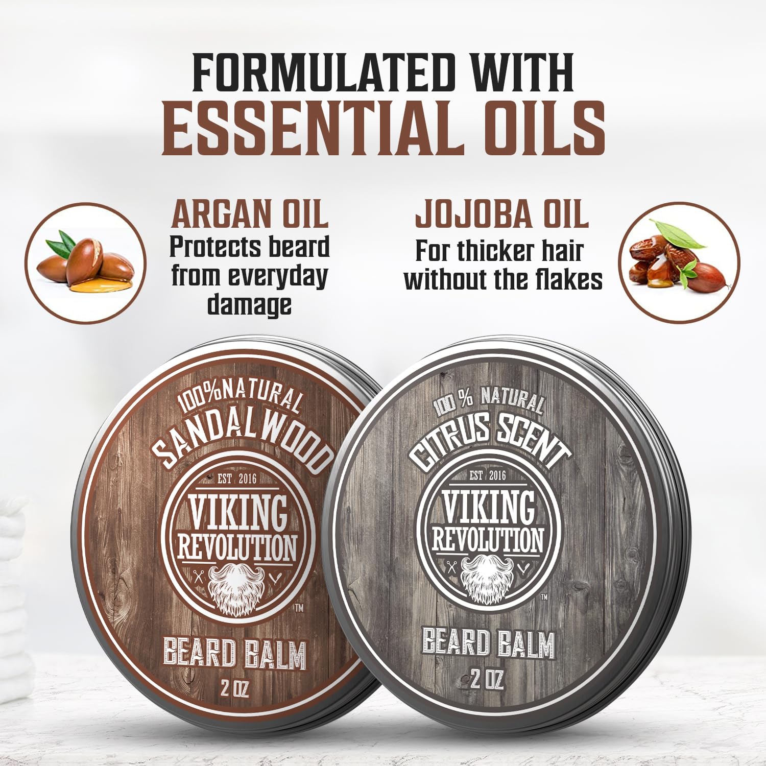 Viking Revolution ingredients: argan oil and mango butter nourish beard