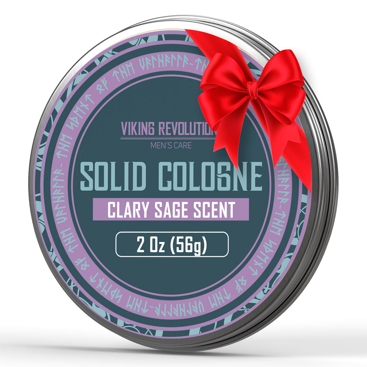 Viking Revolution Clary Sage solid cologne bar for easy daily application.