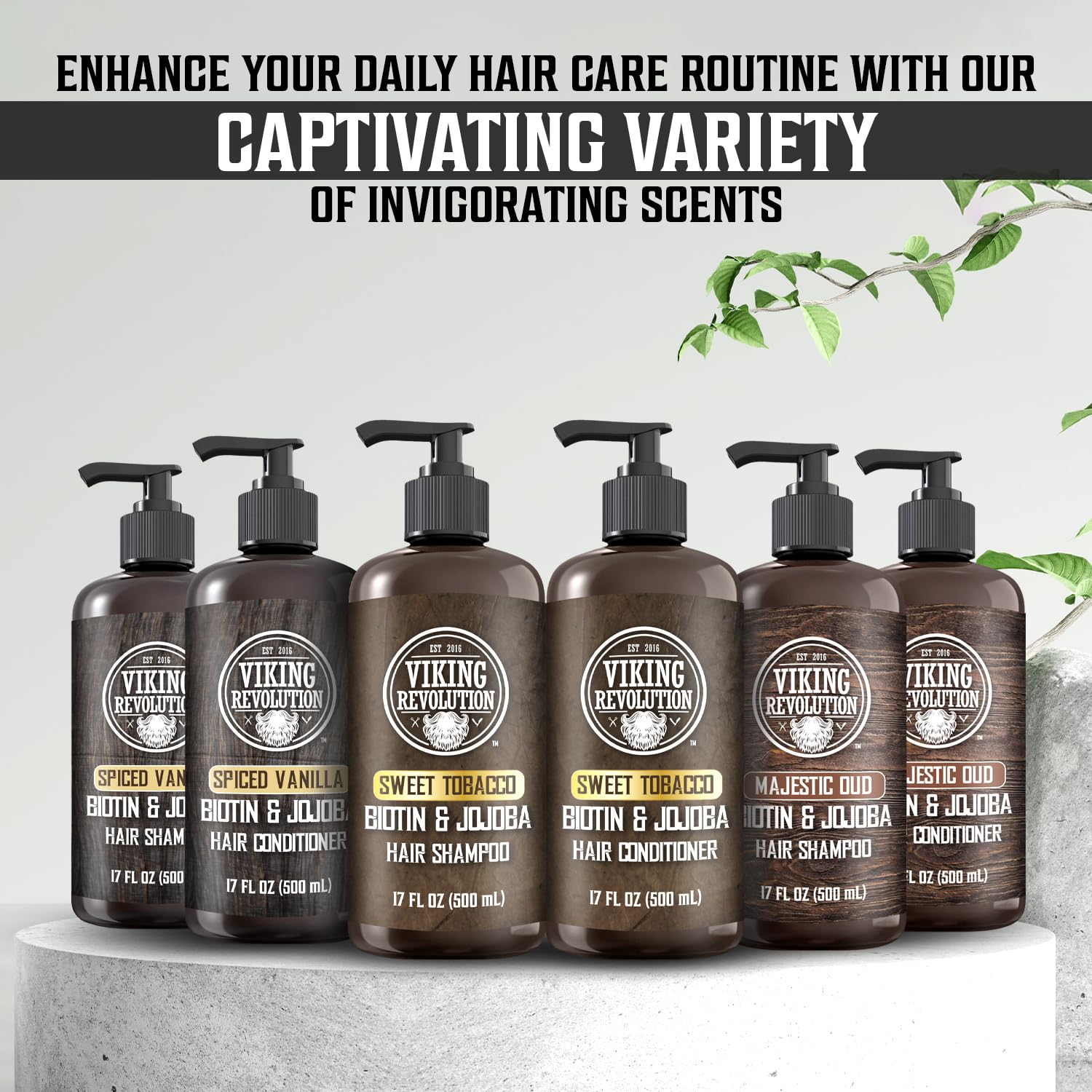Viking Revolution conditioner provides silky hair and easy detangling after use.
