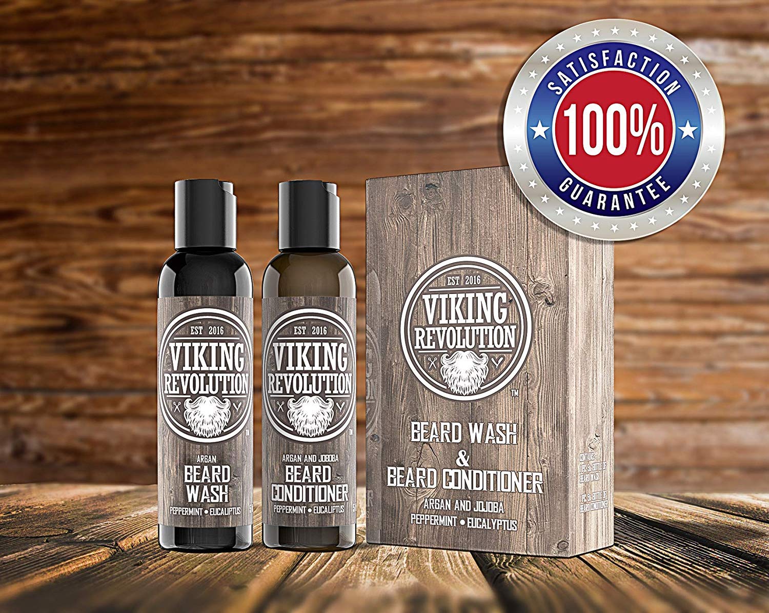 Viking Revolution groomed beard after use, showing shine and softness