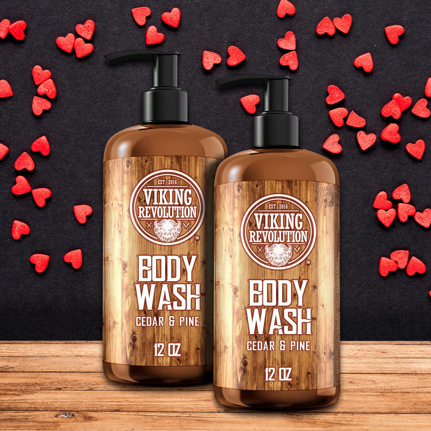 Viking Revolution cedar pine foam-lather highlights rich cleansing and aroma.