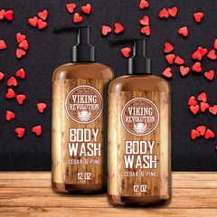 Viking Revolution cedar pine foam-lather highlights rich cleansing and aroma.