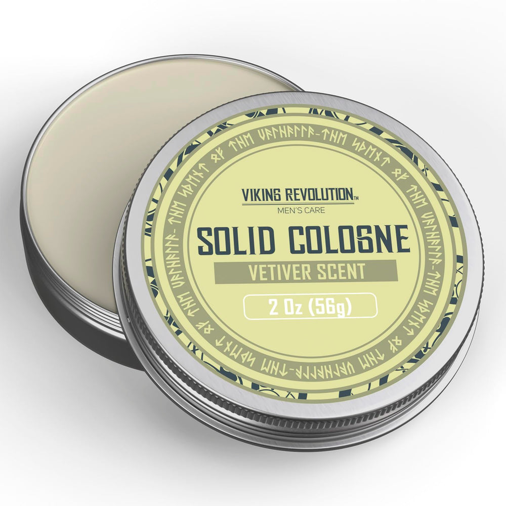 Viking Revolution solid cologne balm—smooth application for quick refreshes between activities.
