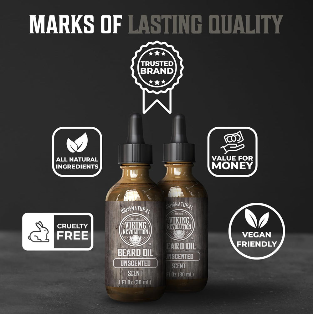 No-itching sensation after using Viking Revolution beard oil on sensitive skin.