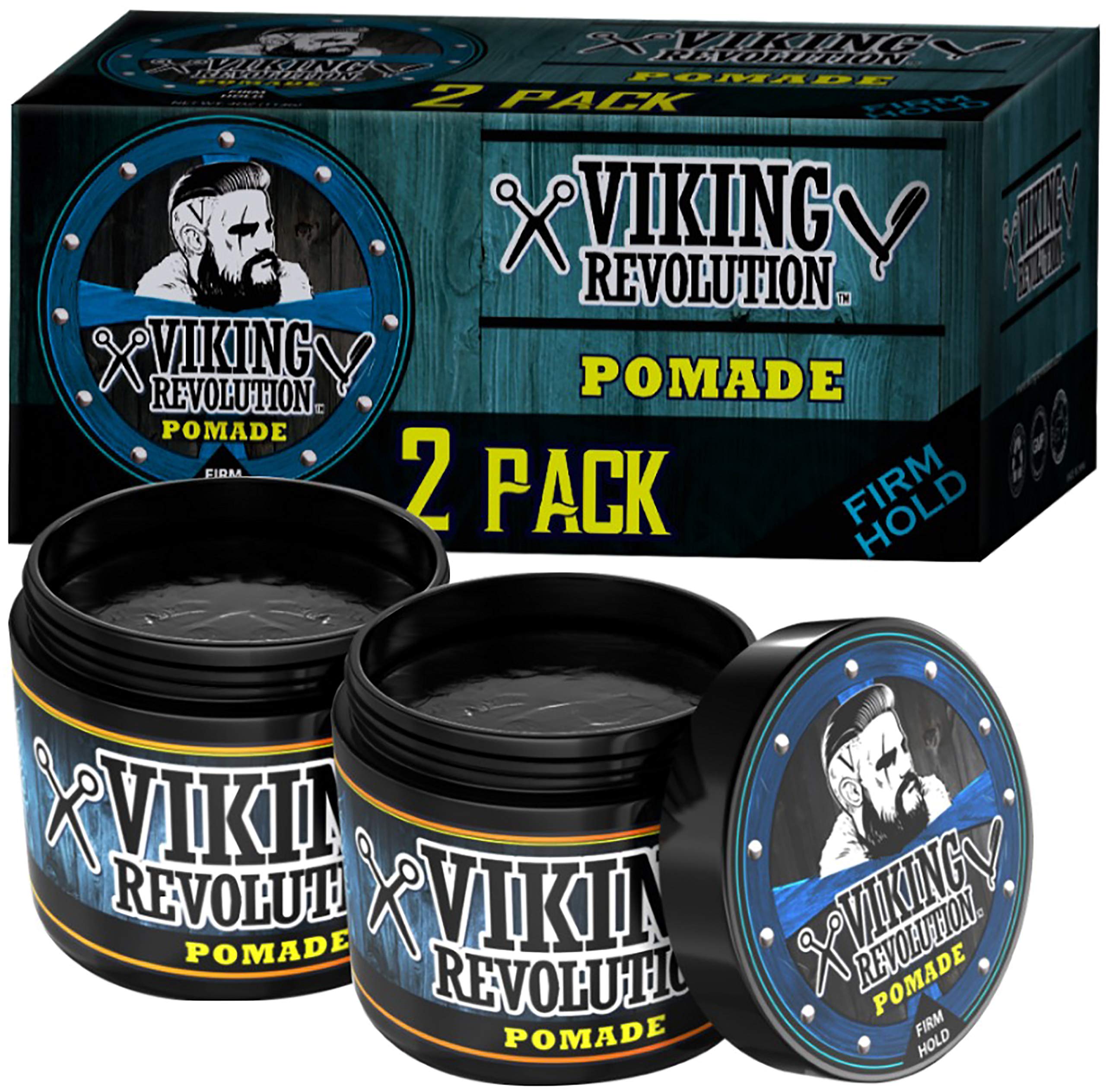 Viking Revolution Pomade provides a high shine finish for refined, polished looks.