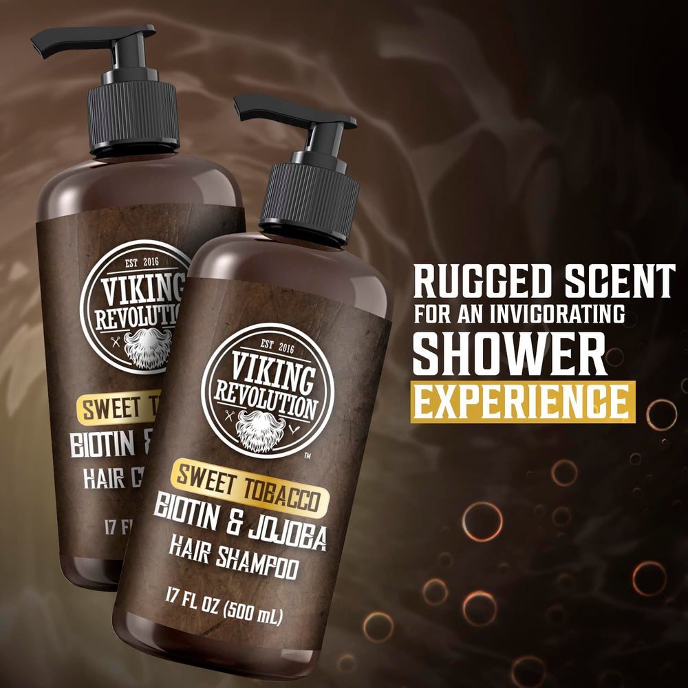 Viking Revolution pump dispenser enables easy, mess-free shampoo and conditioner application.