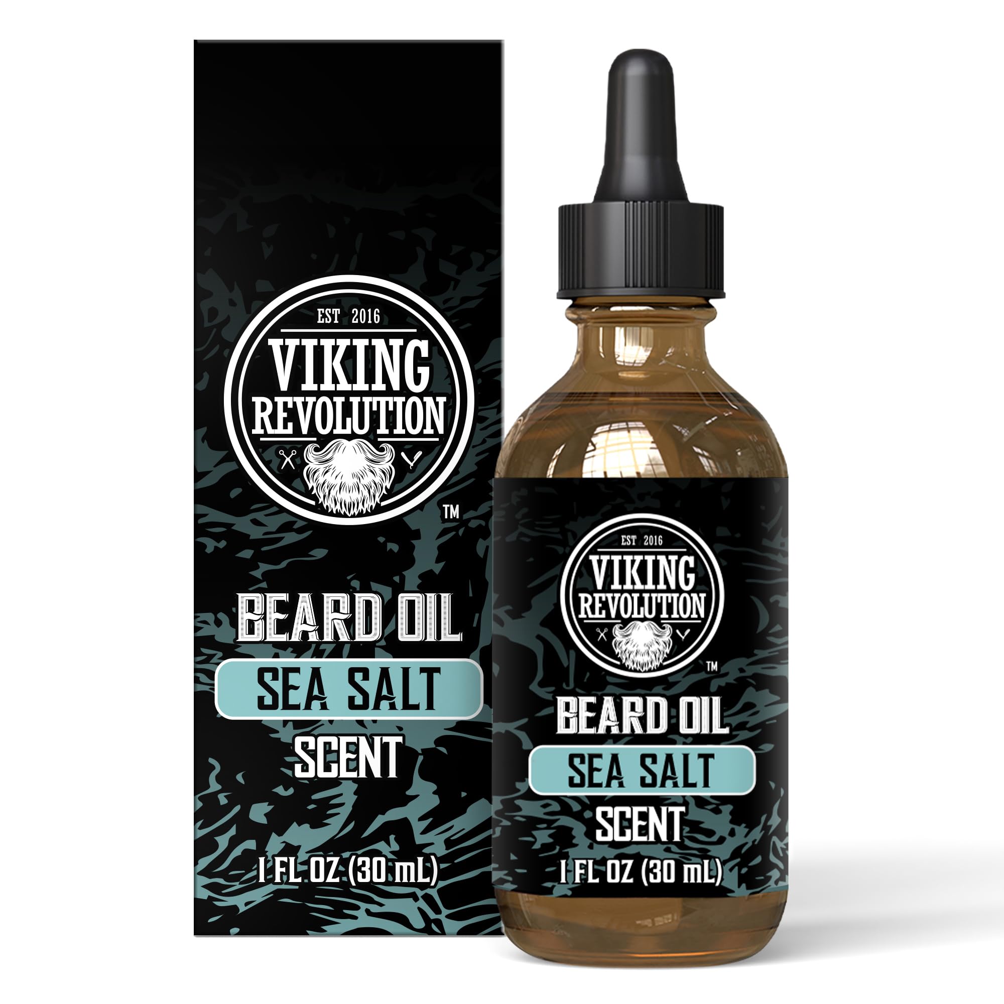 Viking Revolution Sea Salt Beard Oil on shelf highlights accessible beard care option.
