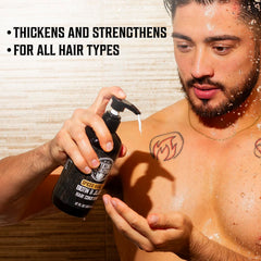 Viking Revolution Sweet Tobacco conditioner bottle promotes smooth, manageable hair with biotin.