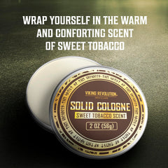 Viking Revolution Sweet Tobacco solid cologne travel-size for daily wear