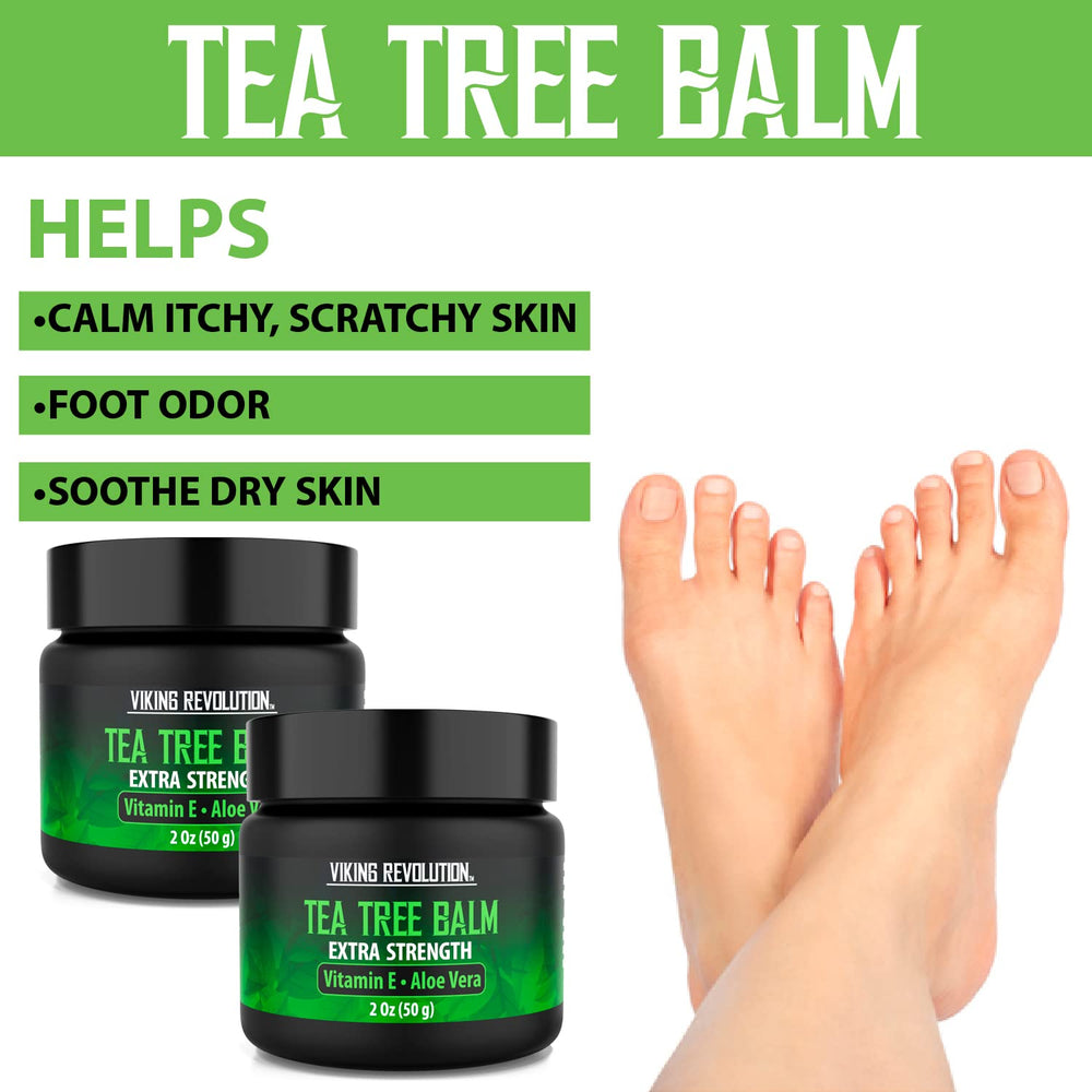 Viking Revolution Tea Tree Oil Cream packaging box for travel convenience.